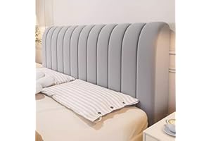 ABANO Thicken Headboard Covers Slipcover, Bed Headboard Cover 360° All-Around Wrapping Thickly Padded PP Cotton Material for Full Queen Cal King Size, Dustproof Protector Cover -Grey||Bed Head 160cm