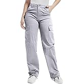 Soulsfeng Women's Baggy Cargo Pants Relaxed Fit Casual Cotton Hiking Pants with 6 Pockets