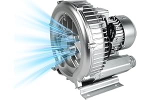 KALANBAY 2HP Regenerative Blower 1.75 kW 150 CFM 2" BSP 110-120V High Pressure Industrial Vacuum Pump for Air Blowing or Suction for 2LG510-7AA21 2LG5107AA21