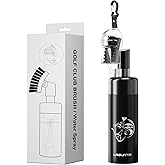 LAISUNTIM 2-in-1 Golf Club Brush with Water Spray & Built-in Golf Ball Marker - Portable Groove Cleaner & Club Cleaning Brush with Nylon Bristles