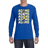 Long Sleeve Blue Los Angeles Davante Adams Text Pic T-Shirt