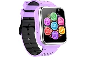 TYWOP Kids Smart Watch for Boys Girls Ages 3-12 Learning Toys with 24 Puzzle Game Dual Camera Music Video Player Pedometer Flashlight Alarm 1.54" Touchscreen Toddler Game Watches Child Birthday Gifts