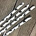 Mickey Mouse Inspired Paper Straws - Black White - 100 Pack - Outside the Box Papers Brand