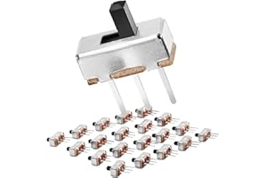 Chanzon SPDT Mini Micro Slide Switch SS12D00G 1p2t 2 Position 20pcs 3mm Toggle Vertical Panel Mount Small High Knob Vertical for PCB Arduino Breadboard Electronic Board Dip Miniature SlideSwitch