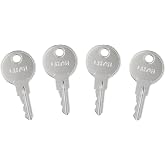 CH751 RV Camper Door Key Replacement for Travel Trailers Locks 4PK | Replacement for Original RV Locks,Compatible With Camper Cabinet Push Locks,RV Door Lock T‑Handles,Storage Tool Boxes