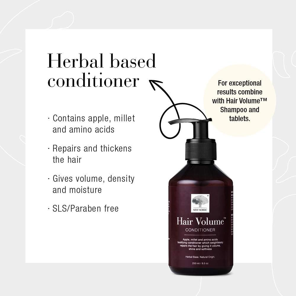 New Nordic Hair Volume Conditioner 250ml, Herbal Based Hair Repair and Thickening Conditioner for Dry Damaged Hair - Image 4