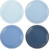 AimFun Dusty Blue Paper Plates Hanukkah Gradient Blue Party Plate 9 Inch Disposable Round Dinner Dessert Plates for Father’s Day Wedding Baby Bridal Shower Party Supplies Tableware Decor