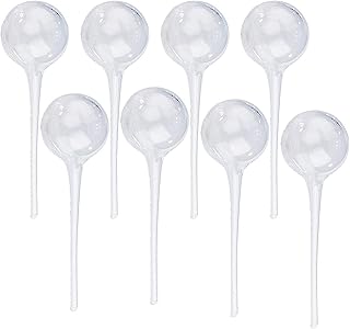 Royal Gardineer Wasserkugeln: 8er-Set Gießfrei-Bewässerungs-Kugeln aus Glas, transparent, Ø 6 cm (Blumen-Bewässerungskugel)