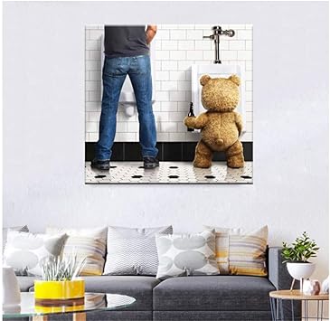 Divertido Papel Higienico Minimalismo Moderno Lienzo Pintura