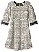 Speechless Girls' Jacquard Knit Roll Tab Dress