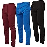 Ultra Performance 3 Pack Mens Lightweight Joggers for Men Casual Lounge Jogger Sweatpants with Pockets (SM - 4X)