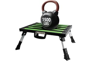 GarfatolRv 19”×14.5” Foldable Large RV Steps with Glow in The Dark Tapes Adjustable RV Step Aluminum RV Step Supports Up to 1500 lbs