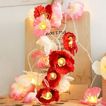 Rosen Lichterkette 10er 40er Led Rosen Batteriebetrieben Baum Deko Garten Neu