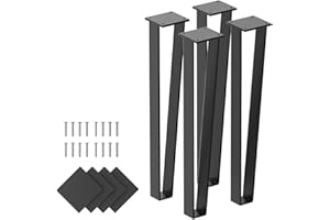 Orgerphy 14 inch Black Bench Legs Set of 4| Triangle-Shape Heavy Duty Table Legs Furniture Legs| Black Metal for Sofa Couch Dresser| Metal Legs for Coffee Table (14 inch)