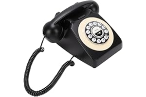 Wisoqu Retro Bluetooth Phone, Vintage Style Desk Telephone with Bluetooth Speaker for Home and Business, Handset Calls Speake