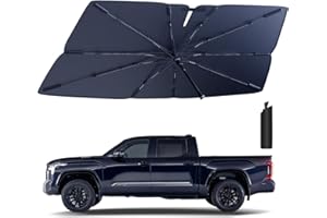 HIMUMOY Windshield Sun Shade Umbrella: Custom Fit for Toyota-Tundra-2022-2024 - Front Window Sunshade Heat Insulation - Shield UV and Heat