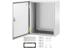 VEVOR Steel Electrical Box 20'' x 16'' x 10'' Electrical Enclosure Box, Carbon Steel Hinged Junction Box IP65 Weatherproof Me