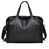 SZDPC Travel Duffle Bag, for Spirit Airlines Personal Item Bag 18x14x8, PU Leather Carry on Tote Bag with Shoulder Strap, Weekender Bag for Men and Women