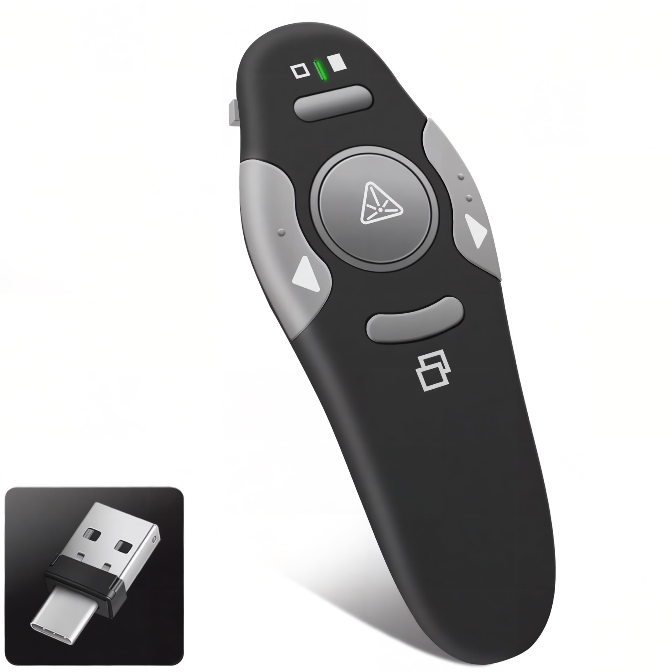 Photo 1 of Presentation Clicker Remote, Type C&USB Wireless Presenter, PowerPoint Clicker, Slide Advancer Control for Mac? Windows? Laptop, Support PPT?Keynote?Google Slides
