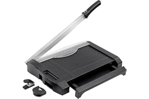 TIANSE Paper Cutter 3 in 1 Paper Trimmer Guillotine with Safety Blade Lock 5 to 10 Sheet Capacity Paper Cutting Board for Home Office School