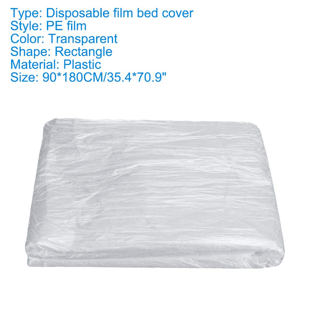 100 Pcs Spa Bed Sheets Disposable Massage Table Sheet Plastic Bed Cover Beauty Salon Sheets Supplies (35.4x70.9") : Beauty