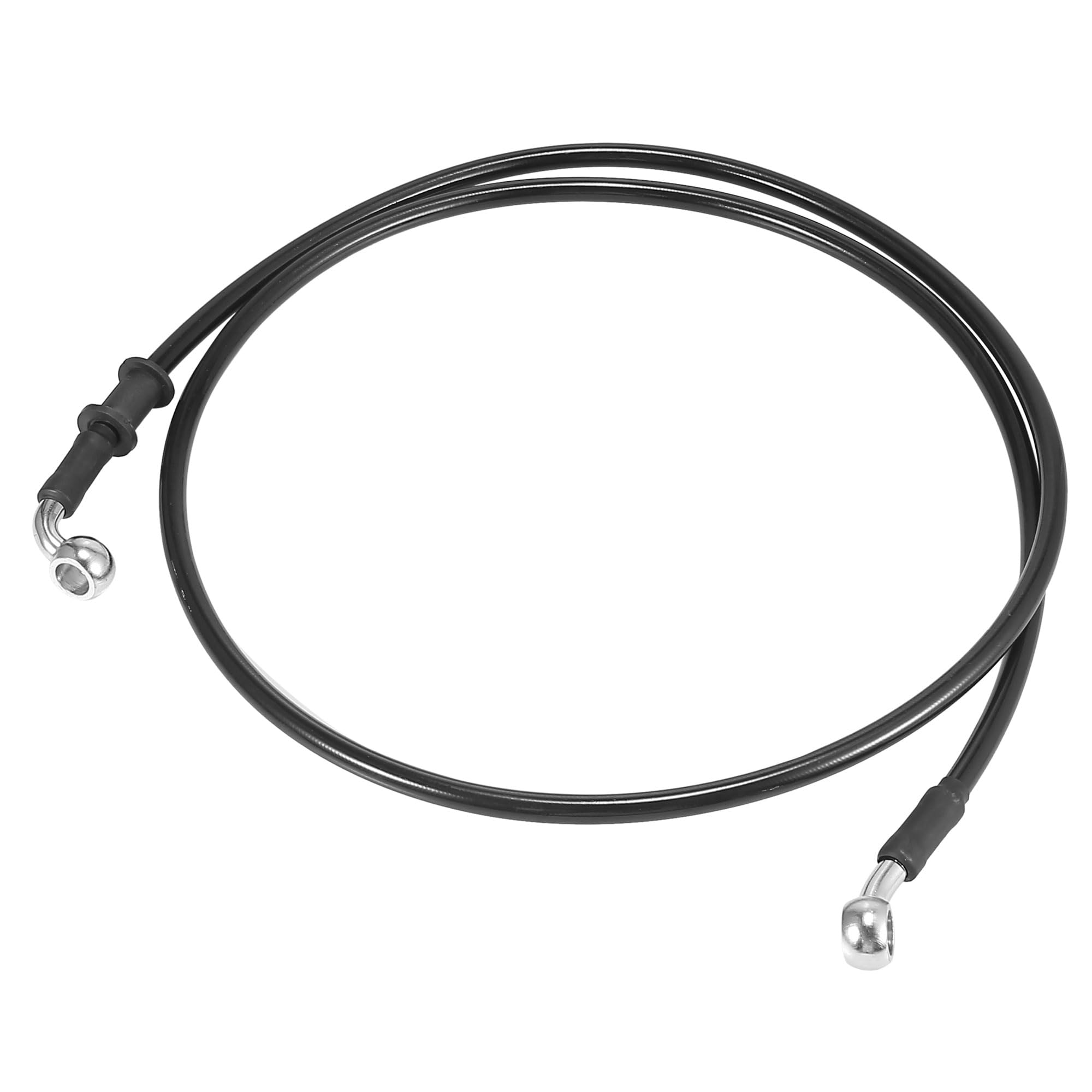 Photo 1 of Motoforti Universal 130cm 51.18" Motorcycle Brake Clutch Oil Hose Line Pipe Hydraulic Reinforced Stainless Steel Braided Black