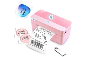 vretti Bluetooth Shipping Label Printer - 4x6 Thermal Label Printer for Packages & Small Business, Compatible with iPhone Android Window Mac