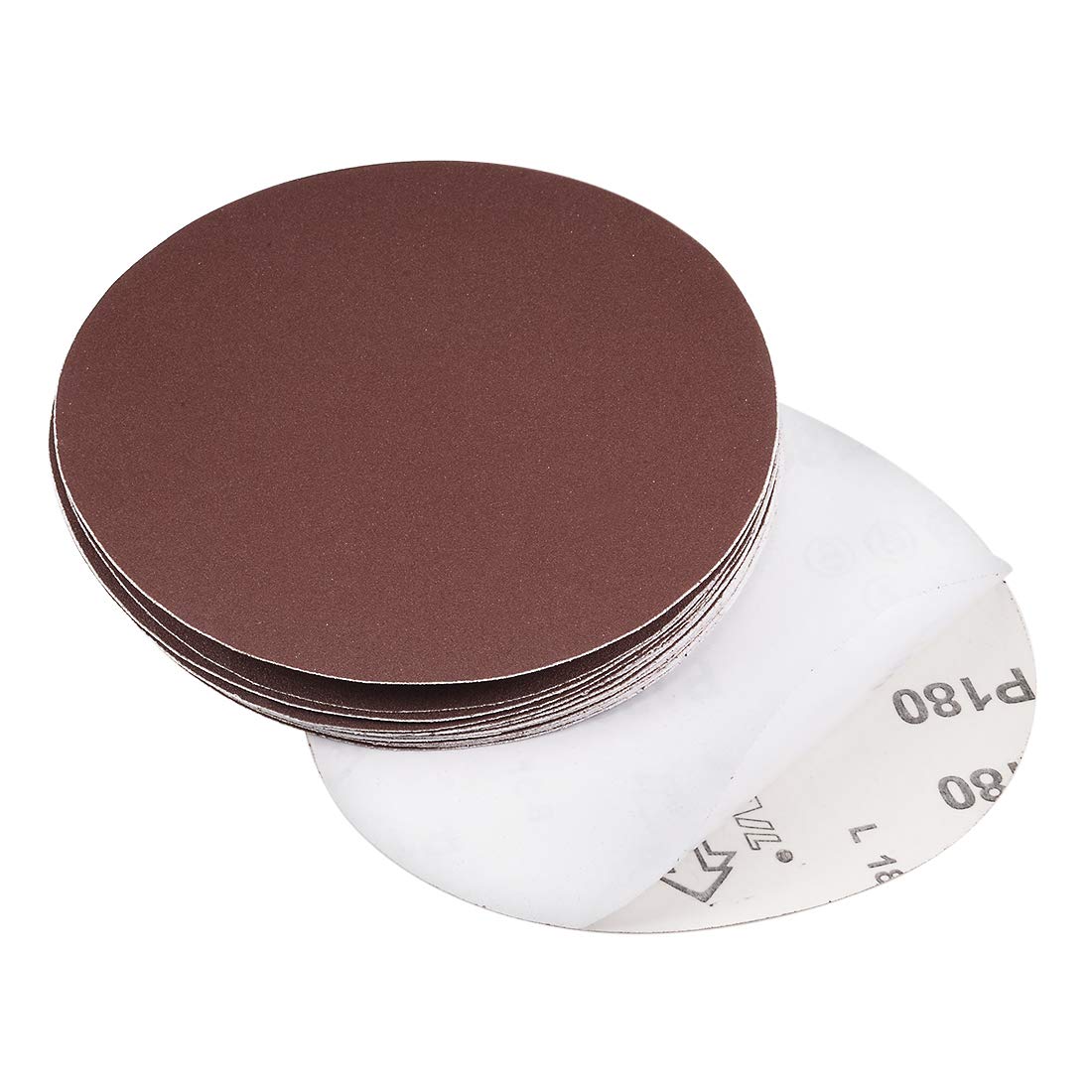 sourcing map 6" PSA Sanding Discs 180 Grits Self Stick Aluminum Oxide Sandpaper for Random Orbital Sander Wood Metal Auto Dry Polishing 20pcs