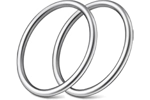 Zarique 4 Inch Metal O-Ring Seamless Welded O-Ring Multi-Purpose 304 Stainless Steel Rings Smooth Round Ring for Hanging Flow