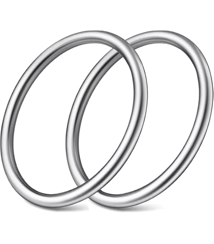 PATIKIL 4 Anelli D In Acciaio Inossidabile 316 Grado Marinaio - 25x22mm, Spessore Filo 5mm - Saldati E Lisci Per Macramè, Guinzagli, Cinture E Fai Da Te - 5