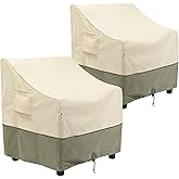 COSFLY Outdoor Furniture Patio Chair Covers Waterproof, Lounge Deep Seat Cover, Lawn Furnitures Covers Fits up to 32W x 37D x 36H inches(2 Pack)