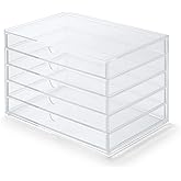 Muji Acrylic 5-Drawer Storage Case, Large, 25.5 cm Width x 17 cm Depth x 16 cm Height