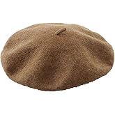 DECOU Solid Color Classic French Artist Beret Hat 100% Wool