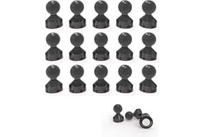 Ant Mag Magnetic Push Pins Strong Push Pin Magnets for Fridge Whiteboards Calendars Maps in School & Office Pack of 18 Black