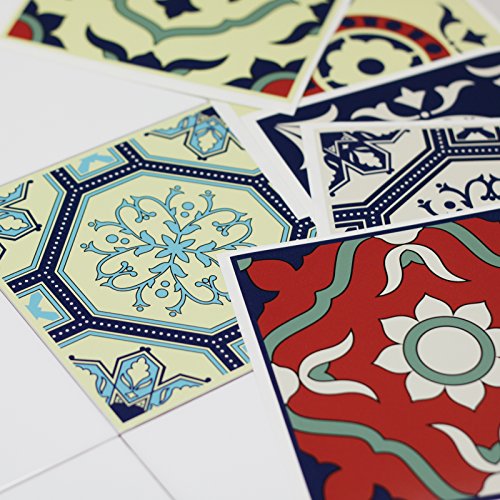 Wall Genie Tile Stickers x30 Pack, Self adhesive vinyl, 150mm x 150mm