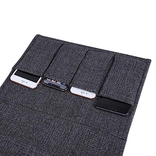 Anti-Slip Sofa Armrest Pocket Organizer Couch Arm Chair Caddy Remote Control Holder Recliner Loveseat Storage Bag Bedside Space Saver with 4 Pockets for Cell Phone iPad Glass Accessories 24 x 13 inch - Thumbnail 4