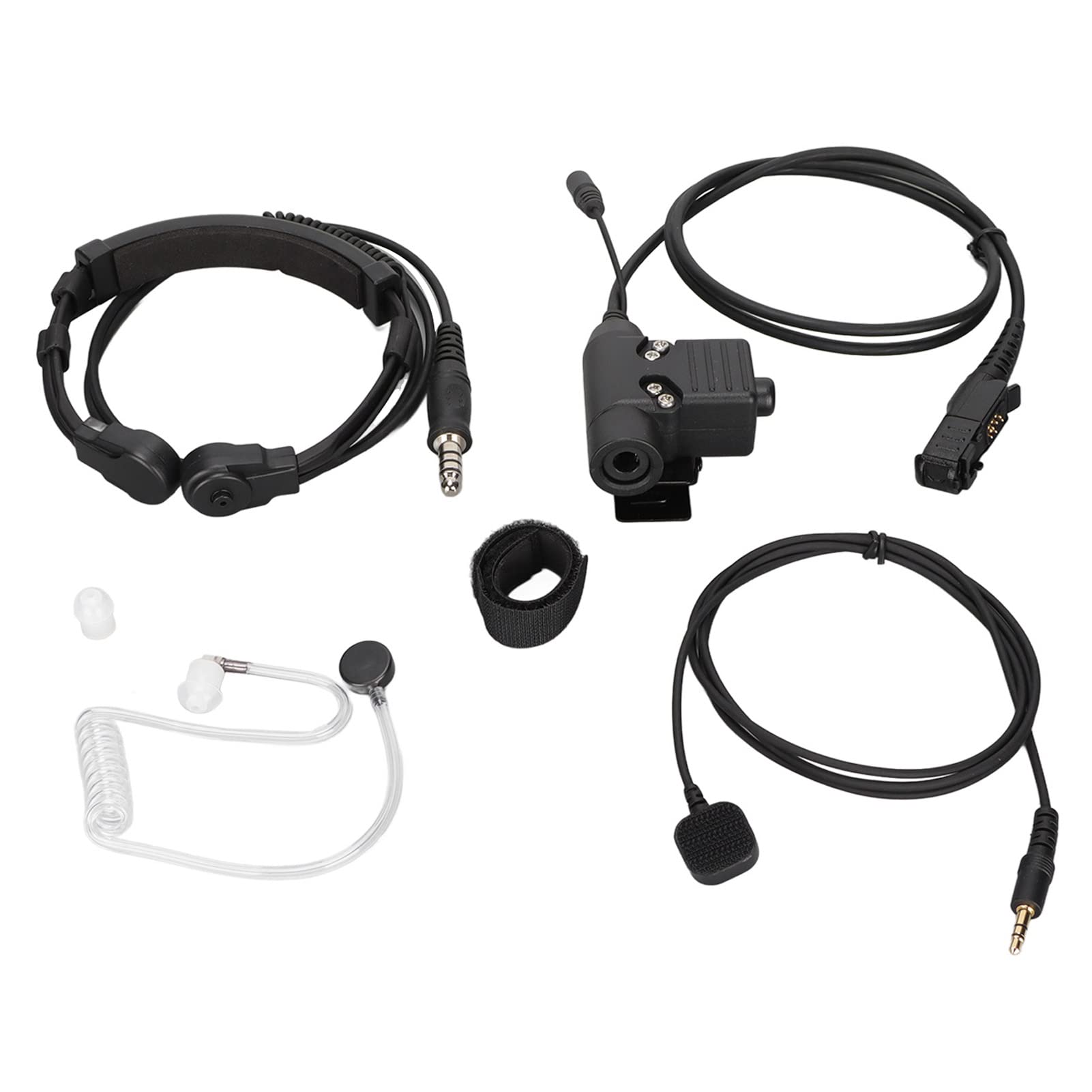 ciciglow U94 PTT System Throat Mic Earpiece, 7.1mm Adjustable Earpiece Headset Mic PTT Kit for Motorola XiR P6600 P6620 DP2400 MTP3250 DEP550