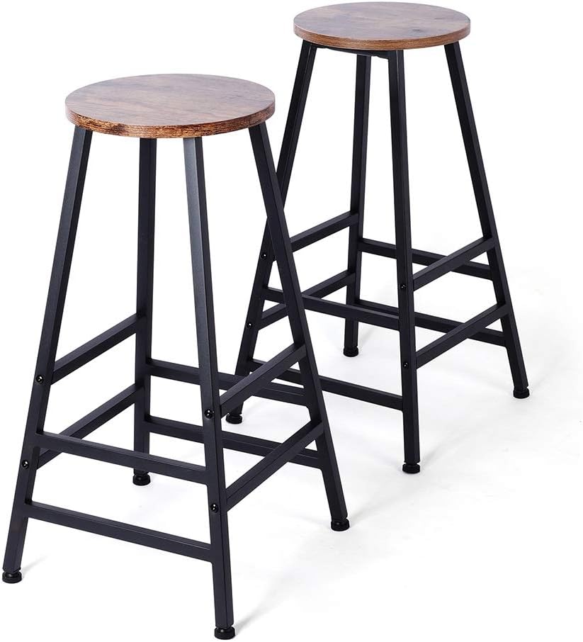 EBTOOLS Bar Stools,2Pack Breakfast Bar Stool Industrial Style Dining Stool Breakfast Bar Stool