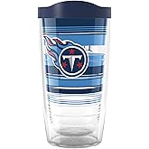 Tervis NFL Tennessee Titans - Hype Stripes Made in USA Double Walled Insulated Tumbler Travel Cup Keeps Drinks Cold & Hot, 16oz, Classic