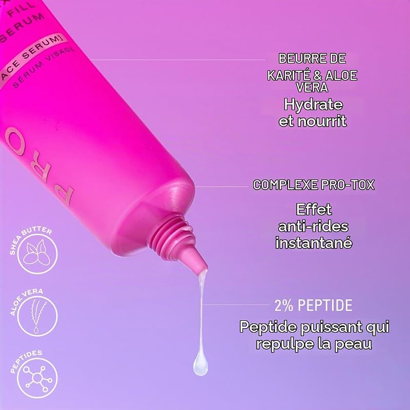 Revolution, Sérum Visage Lissant Pro-tox, Réduit les Rides et Ridules avec Peptides, Testé Dermatologiquement, Végan et Non Testé sur les Animaux, 30 g
