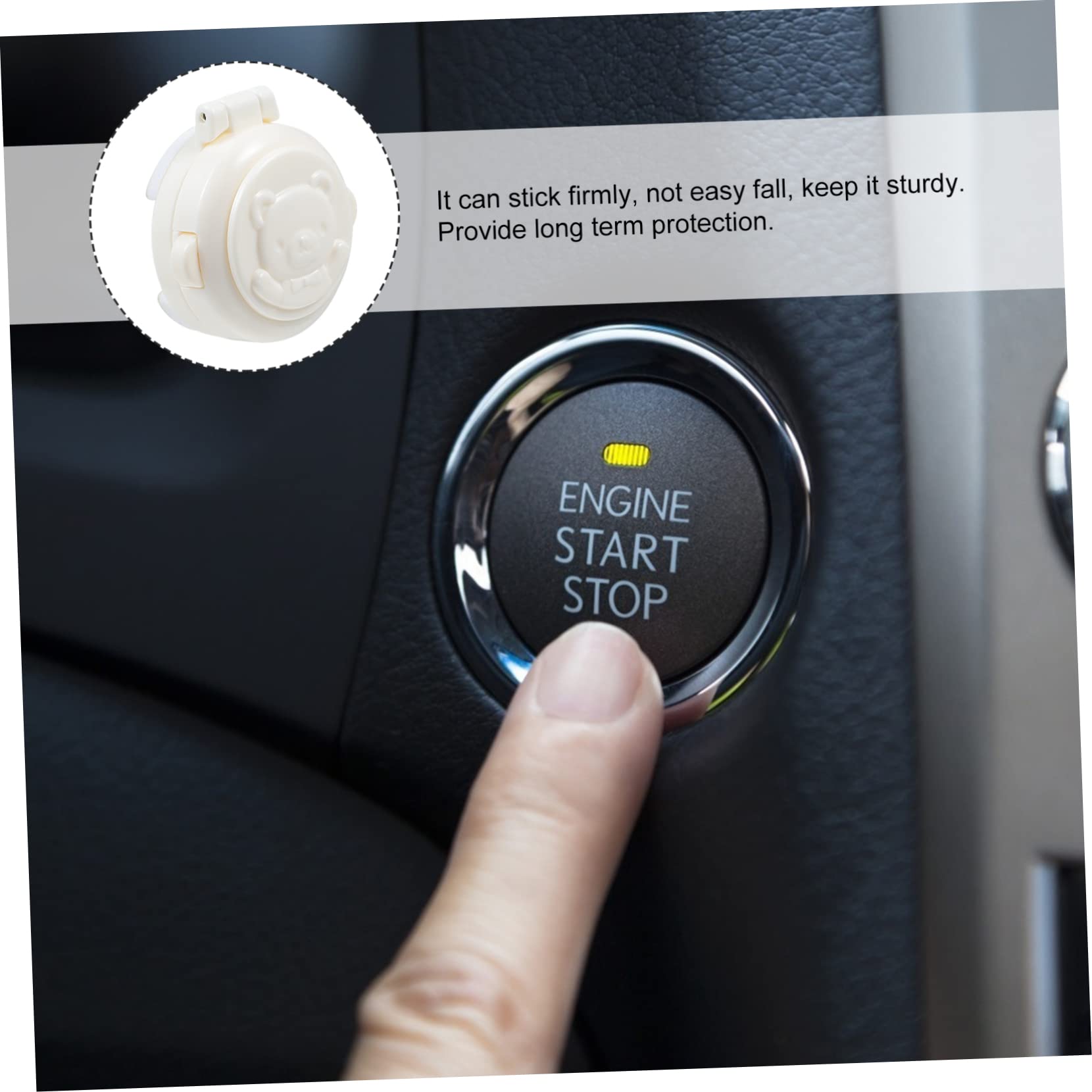 Uonlytech 4pcs Protection Cap Door Lock Automotive Car Protector Push Button Lockout Cover Power Button PC Baby Safety Cover Button Protective Covers Baby Security Lock Oven