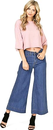 wide leg gaucho jeans