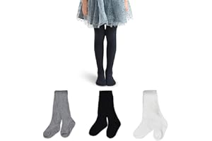 GENTABY Girls' Tights Cable Knit pantyhose Soft Cotton Stocking Stylish Leggings for Girls Aged 1-10,3/6 Pack