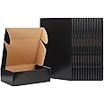 EXYGLO Shipping Cardboard Boxes for Small Business, Packing and Mailing, 12x9x4 - Pack of 20, Black