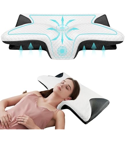 Oreiller Ergonomique NeckHaven – Mousse à Mémoire – Confort Cervical – Pour Dormeurs Côté, Dos Ou Ventre
