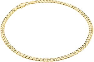 KISPER Gold Ankle Bracelets for Women, 18K Gold Plated 925 Sterling Silver Anklets, Waterproof Tarnish Resistant, Curb/Rope/Figaro/Mariner Chain, 9, 10, 11 Inch
