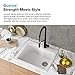 KRAUS KGD-441 Quarza 25-inch Dual Mount Single Bowl Granite Kitchen Sink in White