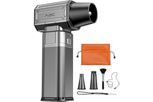 A2C Upgraded 40mm Motor Compressed Air Duster, 450g Strong Airflow Cordless Electric Duster, 4-Gear Adjustable Air Blower, Re