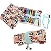 Damero Canvas Pencil Wrap Case, Pencils Roll Hold for 48 Colored Pencils (NO Pencils included), UK Style, 48 Holes