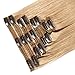 MY-LADY #27 Dark Blonde Double Weft Clip in 100% Remy Human Hair Extensions 14''-22'' Grade 7A Quality Full Head Thick Thickened Long Soft Silky Straight 8pcs 18clips for Women Beauty 22